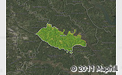 Satellite Map of New Kent County, darken, semi-desaturated