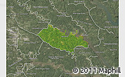 Satellite Map of New Kent County, semi-desaturated