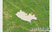Shaded Relief Map of New Kent County, satellite outside