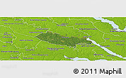 Satellite Panoramic Map of New Kent County, physical outside