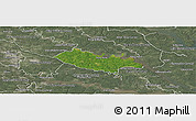 Satellite Panoramic Map of New Kent County, semi-desaturated