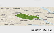Satellite Panoramic Map of New Kent County, shaded relief outside