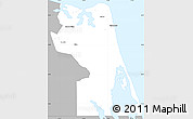 Gray Simple Map of Virginia Beach City