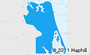 Political Simple Map of Virginia Beach City, single color outside