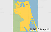 Savanna Style Simple Map of Virginia Beach City