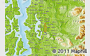 Physical Map of ZIP code 98007