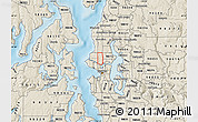 Shaded Relief Map of ZIP code 98103
