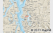 Shaded Relief Map of ZIP code 98105