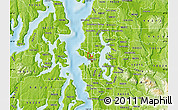 Physical Map of ZIP code 98109