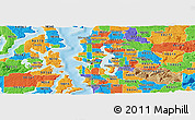 Political Panoramic Map of ZIP code 98112