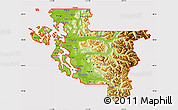 Physical Map of ZIP codes starting with 982, cropped outside