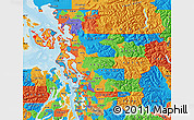 Political Map of ZIP codes starting with 982
