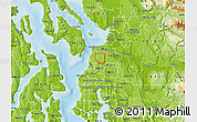 Physical Map of ZIP code 98204