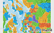 Political Map of ZIP code 98204