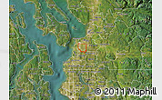 Satellite Map of ZIP code 98204