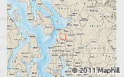 Shaded Relief Map of ZIP code 98204