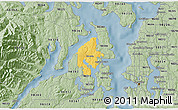 Savanna Style 3D Map of ZIP code 98370