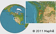 Satellite Location Map of ZIP code 98686