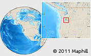 Shaded Relief Location Map of ZIP code 98686