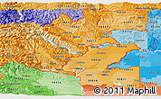Political Shades Panoramic Map of ZIP codes starting with 988