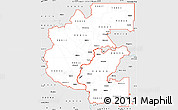 Silver Style Simple Map of ZIP codes starting with 988