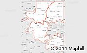 Silver Style Simple Map of ZIP codes starting with 991