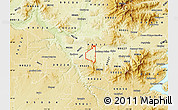 Physical Map of ZIP code 99212