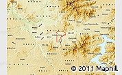 Physical Map of ZIP code 99216