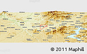 Physical Panoramic Map of ZIP code 99216
