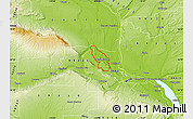 Physical Map of ZIP code 99353