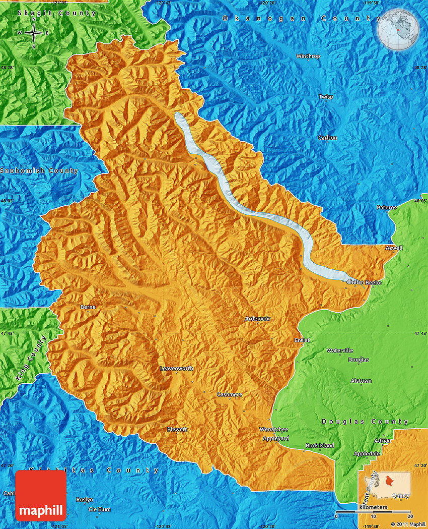 Political Map of Chelan County
