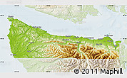 Physical Map of Clallam County, lighten