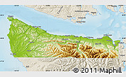 Physical Map of Clallam County, shaded relief outside