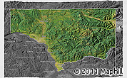 Satellite 3D Map of Cowlitz County, desaturated