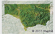 Satellite 3D Map of Cowlitz County, lighten