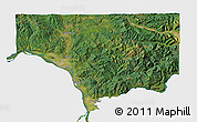 Satellite 3D Map of Cowlitz County, single color outside