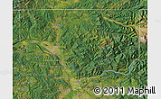 Satellite Map of Cowlitz County