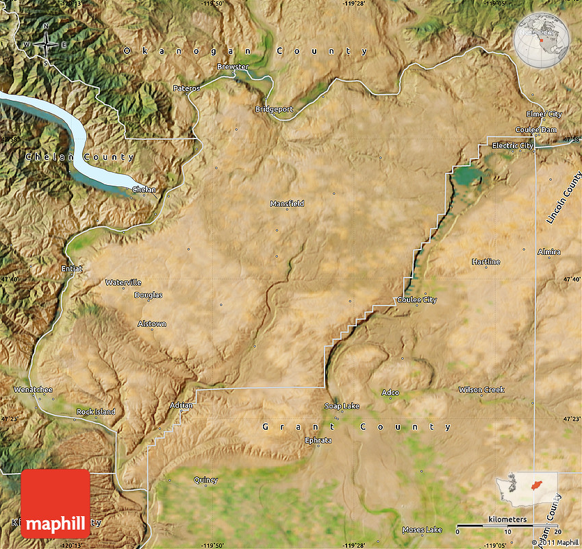 Satellite Map of Douglas County