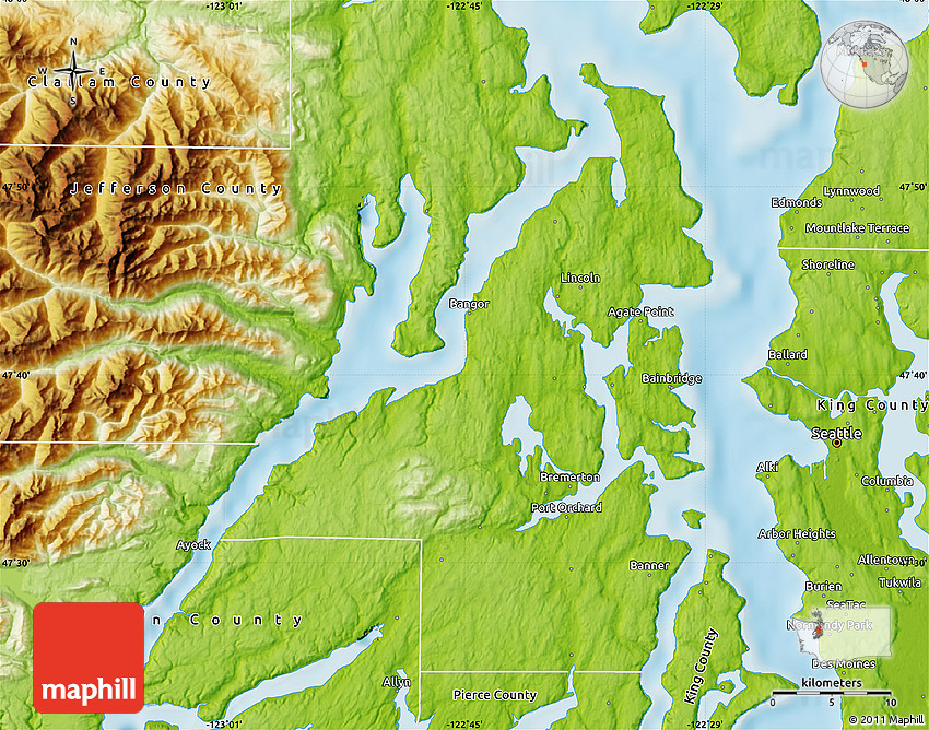 kitsap peninsula map