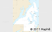 Classic Style Simple Map of Kitsap County