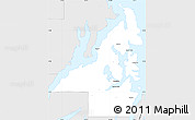 Silver Style Simple Map of Kitsap County
