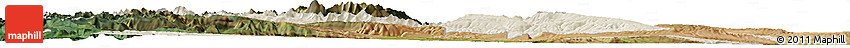 Shaded Relief Horizon Map of Kittitas County, satellite outside