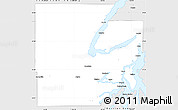 Silver Style Simple Map of Mason County