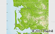 Physical Map of Pacific County