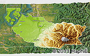 Physical 3D Map of Pierce County, satellite outside