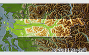 Physical Map of Skagit County, darken