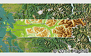 Physical Map of Skagit County, satellite outside