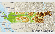 Physical Map of Skagit County, shaded relief outside