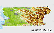 Physical 3D Map of Snohomish County, single color outside