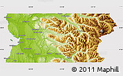 Physical Map of Snohomish County, cropped outside